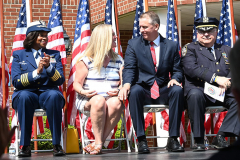 USCG Sector New York
UPH Renaming Ceremony
June 09, 2021
Sector New York
Staten Island, NY

For credit:  Mary DiBiase Blaich
The US Coast Guard renamed personnel housing after a NYPD/USCG Reserve 9/11 hero, Vincent G Danz. He died responding to the 9/11 attack.  Attending the ceremony were Police Commissioner Dermot Shea; Sector New York Commander Zeita Merchant; Angela Danz-Donohue, widow of Vincent Danz; and their three children.