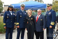 Monday, October 04, 2021
USCG Memorial Rededication
The Battery 
New York, NY
Photographs by
Mary DiBiase Blaich
The Coast Guard Memorial sculpture created by Norman Millet Thomas was originally dedicated in 1954.  Today, it was rededicated
In a new plaza created in front of the Coast Guard building in lower Manhattan.  Among the dignitaries attending were USCG Commandant Karl Schultz; Rear Admiral Thomas G. Allan, Commander, First Coast Guard District; Captain Zeita Merchant, Commander, Coast Guard Sector New York; State Senator Brian Kavanagh; Congressman Jerrold Nadler, and Warrie Price, President and Founder, The Battery Conservancy.  A reception followed at the historic Fraunces Tavern.