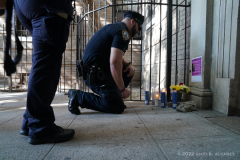NYPD light candles for slain Transit Officer Adrianna Reyes-Gomez. Bronx residents, NYPD officials and Bronx elected officials hold a Candlelight Vigil in honor and in memory of NYPD Transit Officer Adrianna Reyes-Gomez who was brutally murdered in her Bronx apartment at 780 Grand Concourse, Bronx, New York 10451 on Wednesday, June 15, 2022

Photography by Enid B. Alvarez