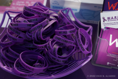 bracelets fro domestic violence are made for Bronx residents, NYPD officials and Bronx elected officials for Candlelight Vigil in honor and in memory of NYPD Transit Officer Adrianna Reyes-Gomez who was brutally murdered in her Bronx apartment at 780 Grand Concourse, Bronx, New York 10451 on Wednesday, June 15, 2022

Photography by Enid B. Alvarez