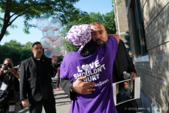 Reverend Edwin Barretto, looks on as Stephanie McGraw, head of WARM gets a hug from Paster Oswald Denis at the Candlelight Vigil for Slain Transit officer Adrianna Reyes-Gomez.

Bronx residents, NYPD officials and Bronx elected officials hold a Candlelight Vigil in honor and in memory of NYPD Transit Officer Adrianna Reyes-Gomez who was brutally murdered in her Bronx apartment at 780 Grand Concourse, Bronx, New York 10451 on Wednesday, June 15, 2022

Photography by Enid B. Alvarez