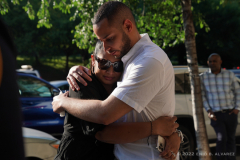 Bronx residents hug and comfort themselves during Candlelight Vigil. NYPD officials and Bronx elected officials hold a Candlelight Vigil in honor and in memory of NYPD Transit Officer Adrianna Reyes-Gomez who was brutally murdered in her Bronx apartment at 780 Grand Concourse, Bronx, New York 10451 on Wednesday, June 15, 2022

Photography by Enid B. Alvarez
