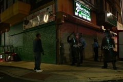 Philly Police and Protestors crash in West Philly following a fatal police involved shooting. (Photo by Lloyd Mitchell