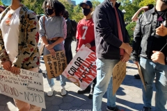 Mass march to defund the New York City Police Department, Tax the rich, and stop the layoffs held at Washington Square Park in New York's Greenwich Village.
