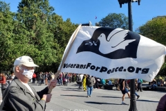 Mass march to defund the New York City Police Department, Tax the rich, and stop the layoffs held at Washington Square Park in New York's Greenwich Village.