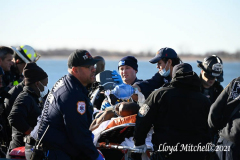 December 12, 2021  New York , FDNY and NYPD  recover body of fisherman who fell into the water and hit his head on a piling at the Canarsie pier this morning.
©Lloyd Mitchell2021