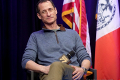 Former-Democratic Congressman from New York City Anthony Weiner speaks during a press conference to announce the launch of a new radio program “The Left vs. The Right” inside the studios of 77 WABC Radio on Saturday, Feb. 12, 2022 in New York City. The program will be co-hosted by Guardian Angels Founder Curtis Sliwa. (Photo by Andrew Schwartz)