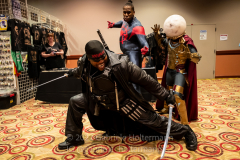 Cosplayers attend the Winter Con Convention at Resorts World NYC in Jamaica, Queens, on Mar. 12, 2022. (Photo by Gabriele Holtermann)