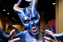 Cosplayers attend the Winter Con Convention at Resorts World NYC in Jamaica, Queens, on Mar. 12, 2022. (Photo by Gabriele Holtermann)
