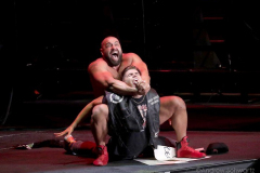 Pictured: Miro and Sammy Guevara
Wrestlers from AEW (All Elite Wrestling) fought each other in the ring under the roof of Arthur Ashe Stadium in Flushing NY on September 22, 2021 during a live televised broadcast of AEW Rampage: Grand Slam. (Photo by Andrew Schwartz)