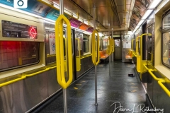 New York City on Christmas Eve is eerily quiet and empty. The Times Square S train at Rush Hour is usually wall to wall people, but tonight it is almost empty due to the Corona Virus and people staying home.