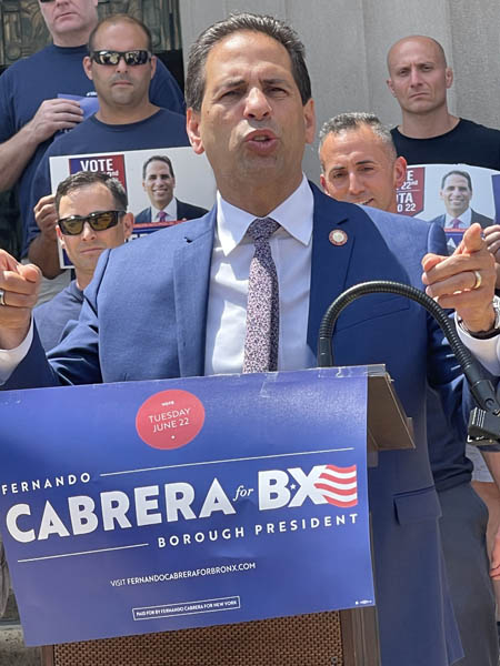 FDNY  Endorsement for Fernando Cabrera for Bronx Boro President