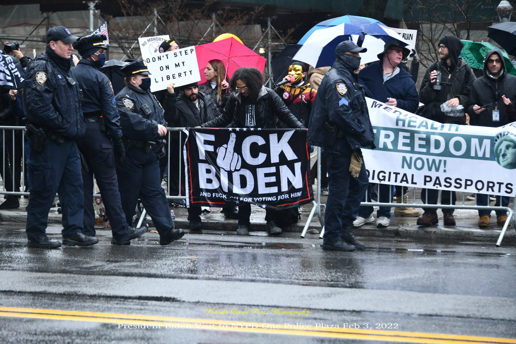 Protesters During President Biden’s Visit to NYC
