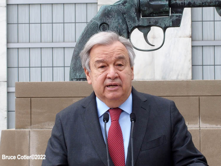 United Nations Secretary General Antonio Guterres Holds a Press Encounter