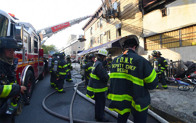 Fire Damages Warehouse and Apartments in Brooklyn
