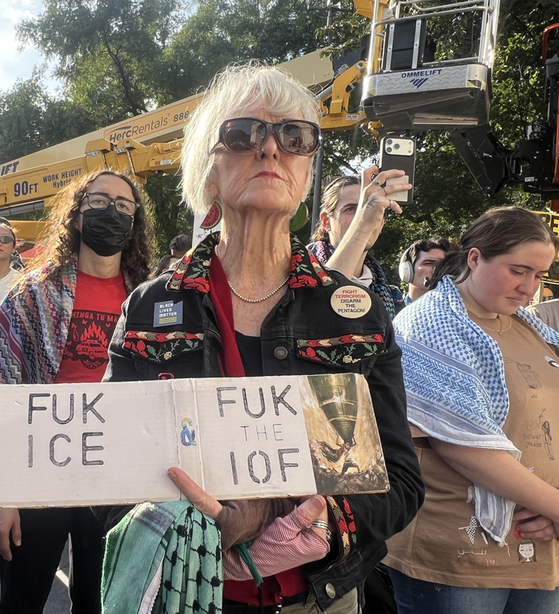 Pro Palestine and Anti Ice demonstration and March in Washington Square Park.  10/10/2026